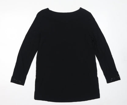Womens UK Size 12 St Michael Black Basic T-Shirt