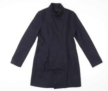 Womens UK Size 8 French Connection Blue Overcoat