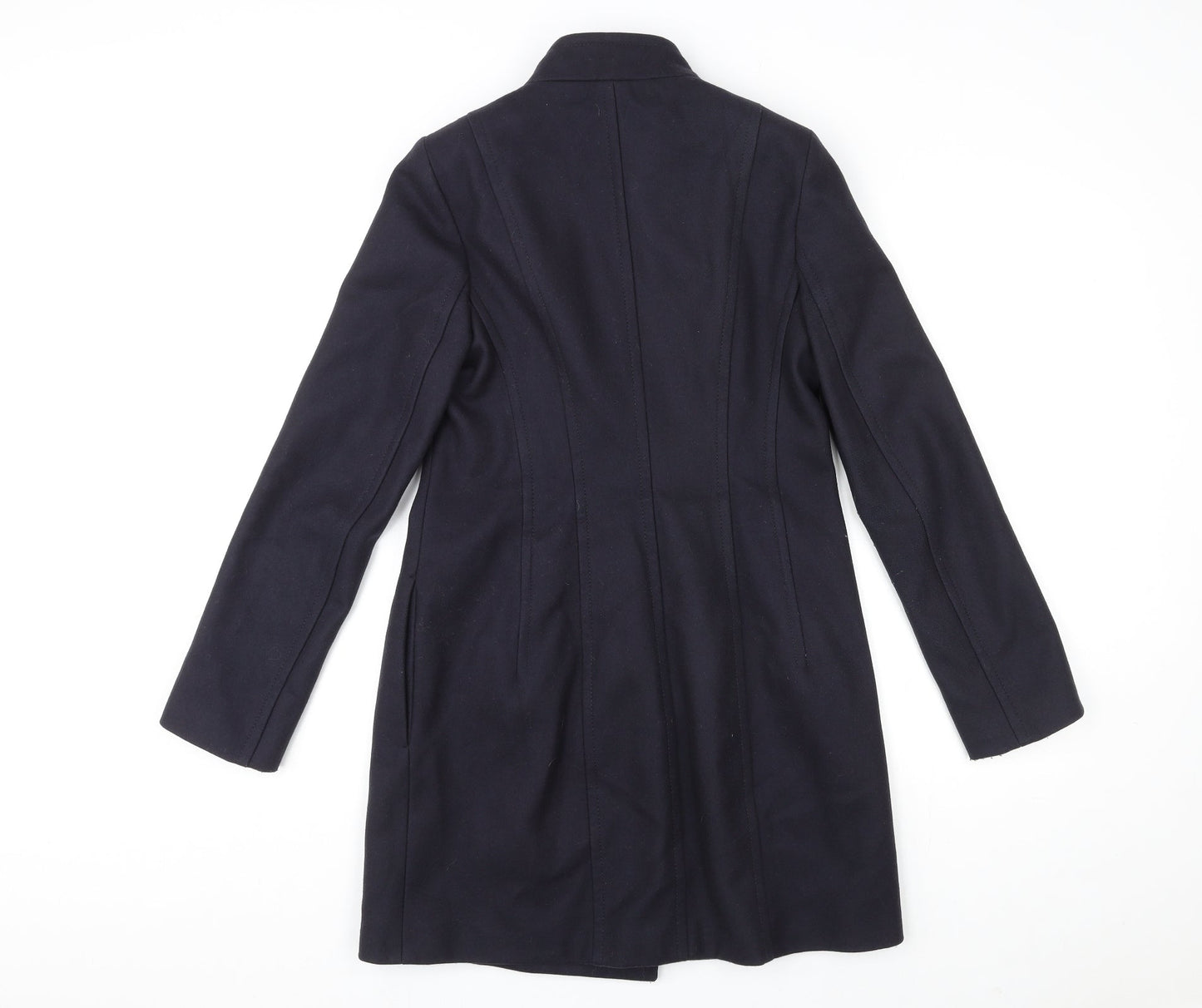 Womens UK Size 8 French Connection Blue Overcoat
