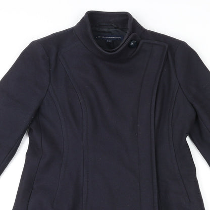 Womens UK Size 8 French Connection Blue Overcoat
