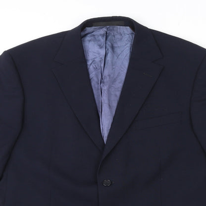 Mens UK Size 42 Marks and Spencer Regular Blue Suit Jacket
