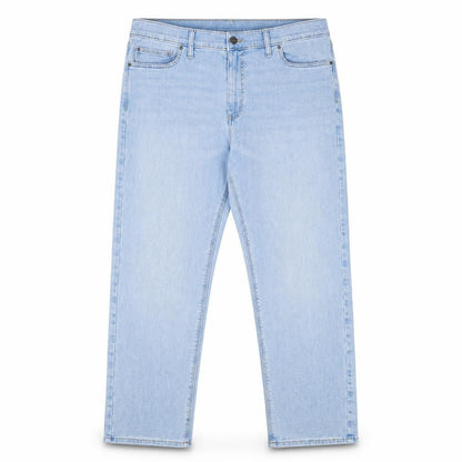 Marks and Spencer Womens Blue Cotton Straight Jeans Size 42 in L29 in Slim Zip