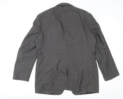 St Michael Mens Grey Wool Jacket Suit Jacket Size 42 Regular