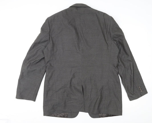 St Michael Mens Grey Wool Jacket Suit Jacket Size 42 Regular