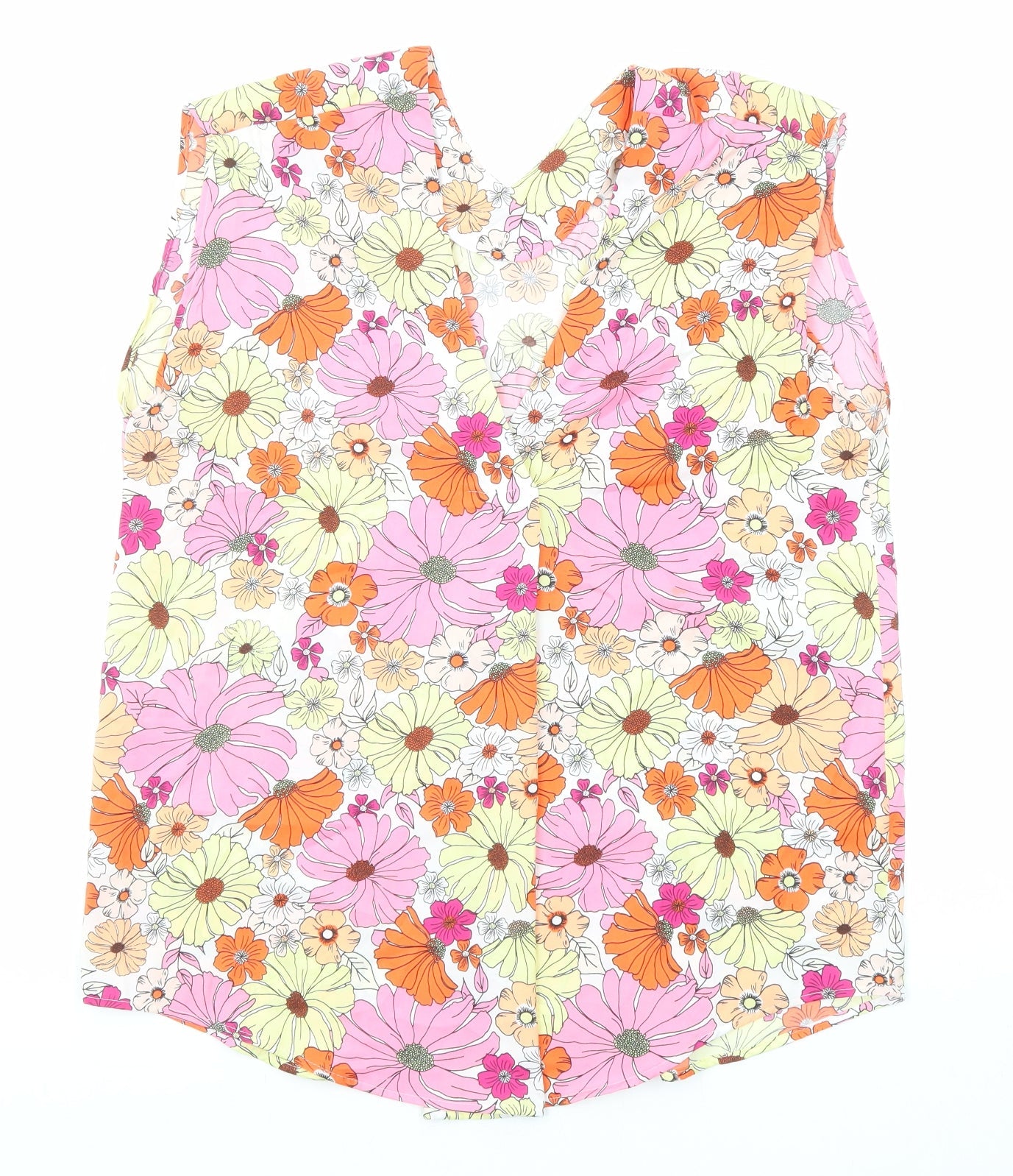 Womens UK Size 12 Marks and Spencer Multicoloured Basic Blouse