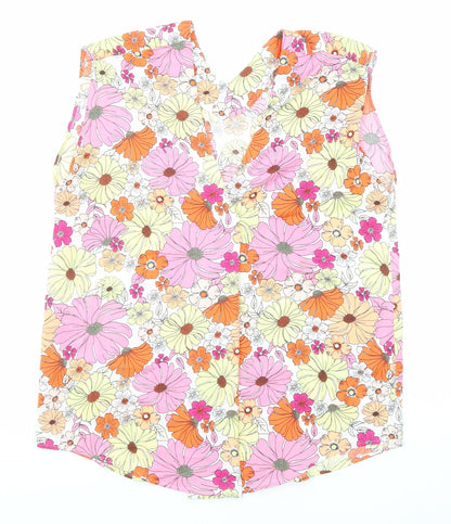 Womens UK Size 12 Marks and Spencer Multicoloured Basic Blouse