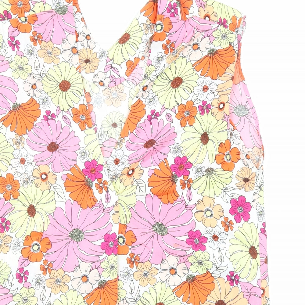 Womens UK Size 12 Marks and Spencer Multicoloured Basic Blouse