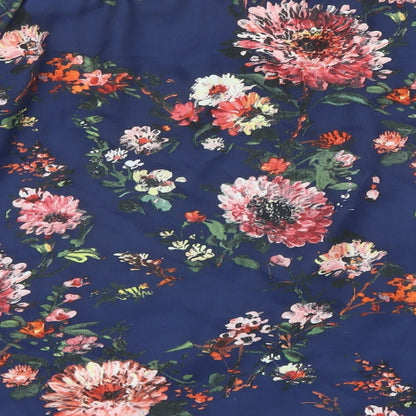 Womens UK Size 10 Warehouse Blue Basic Blouse