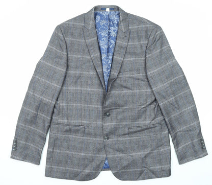 Mens UK Size 44 Jacamo Regular Grey Suit Jacket