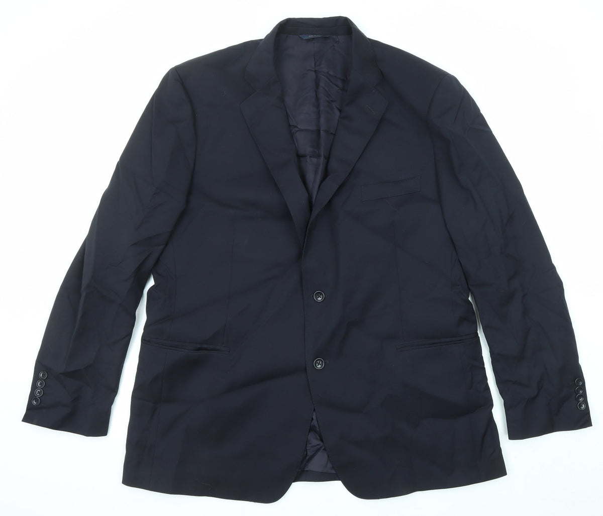 1818 Mens Blue Wool Jacket Suit Jacket Size 48 Regular