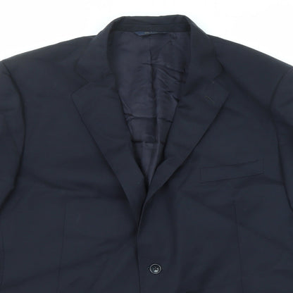 1818 Mens Blue Wool Jacket Suit Jacket Size 48 Regular
