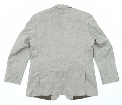 Heritage Clothing Mens Grey Polyester Jacket Suit Jacket Size 44 Regular