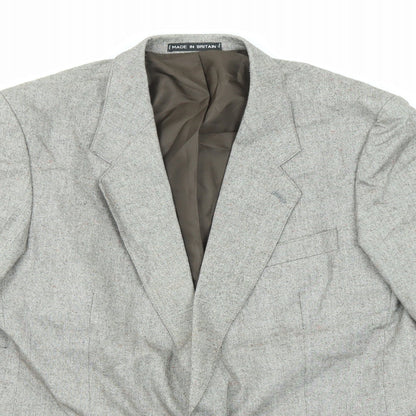 Heritage Clothing Mens Grey Polyester Jacket Suit Jacket Size 44 Regular