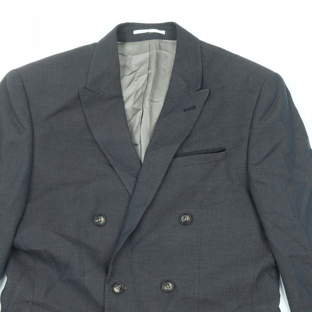 Mens UK Size 40 River Island Regular Grey Suit Jacket