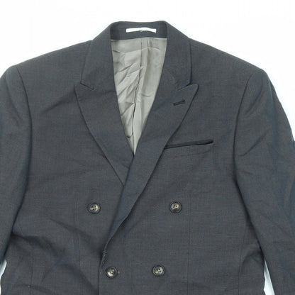 Mens UK Size 40 River Island Regular Grey Suit Jacket