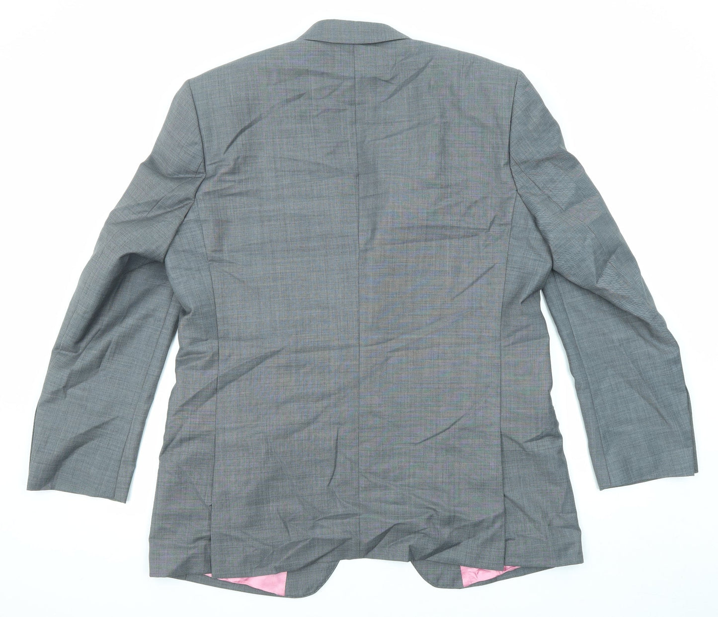 Aspen & Court Mens Grey Wool Jacket Suit Jacket Size 44 Regular