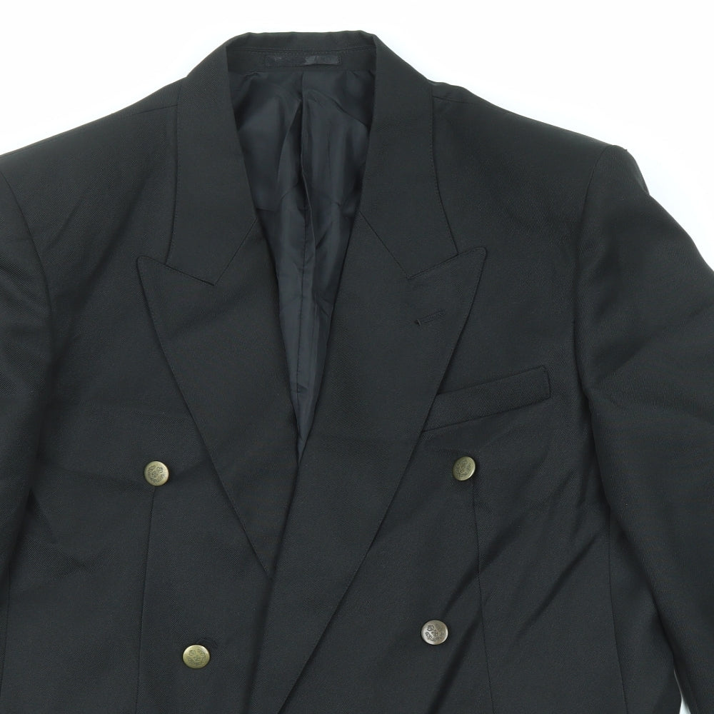Mens UK Size 42 Classic Regular Black Suit Jacket