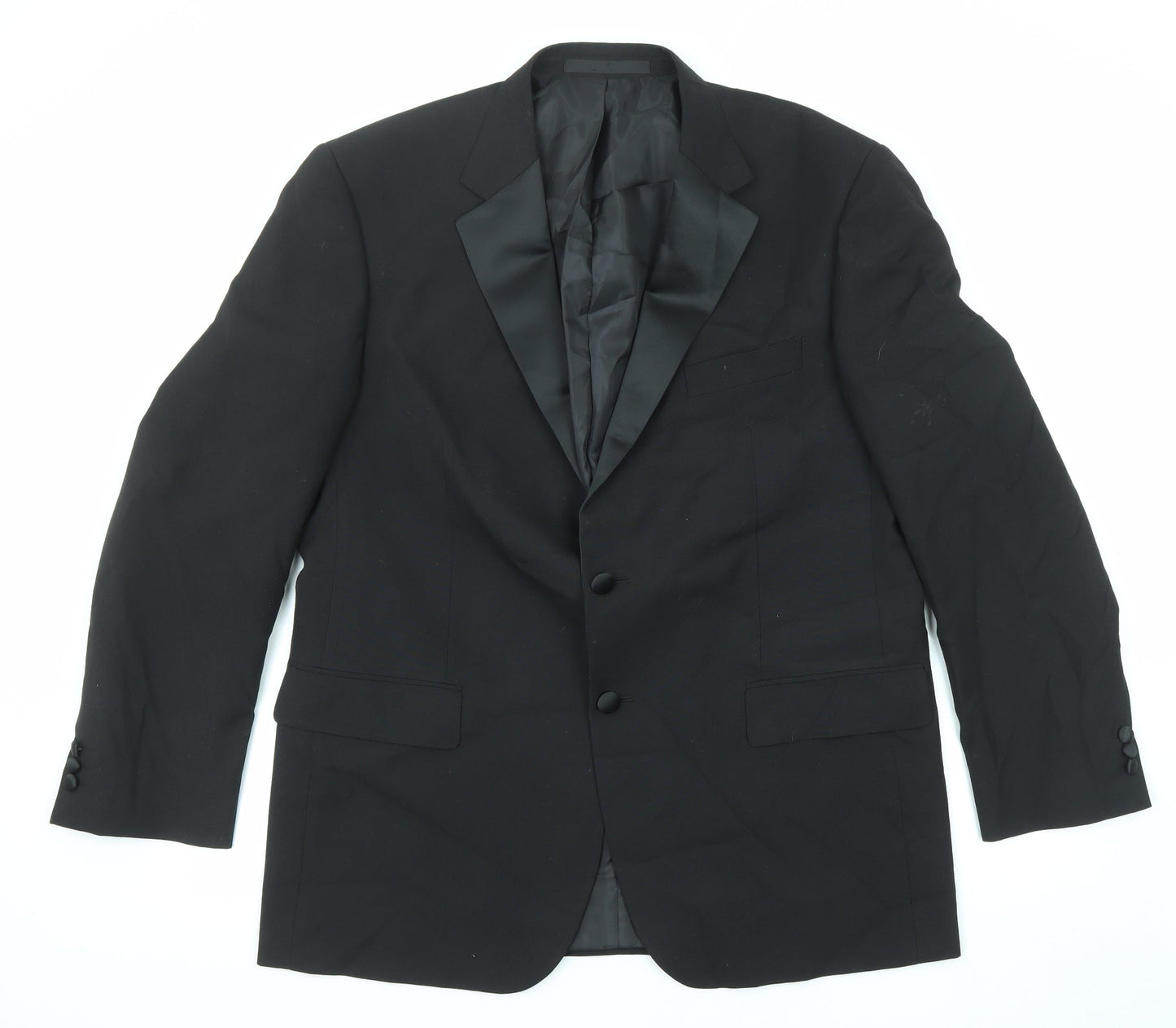 Mens UK Size 42 Marks and Spencer Regular Black Suit Tuxedo