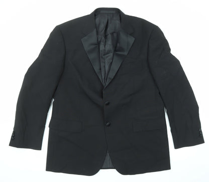 Mens UK Size 42 Marks and Spencer Regular Black Suit Tuxedo