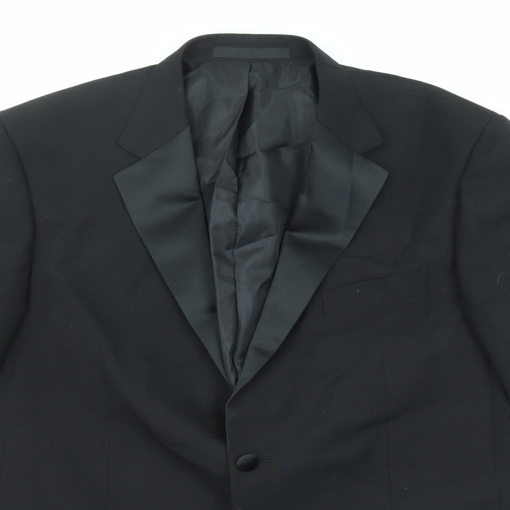 Mens UK Size 42 Marks and Spencer Regular Black Suit Tuxedo
