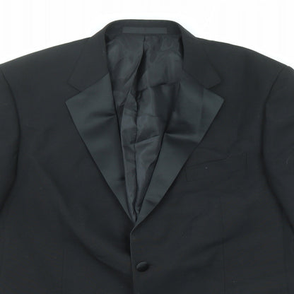 Mens UK Size 42 Marks and Spencer Regular Black Suit Tuxedo