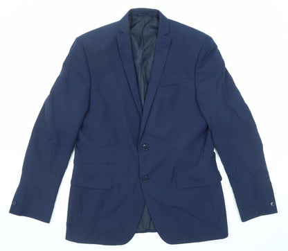 Mens UK Size 40 Red Herring Regular Blue Suit Jacket