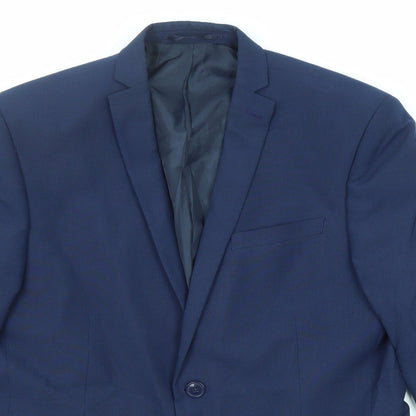 Mens UK Size 40 Red Herring Regular Blue Suit Jacket