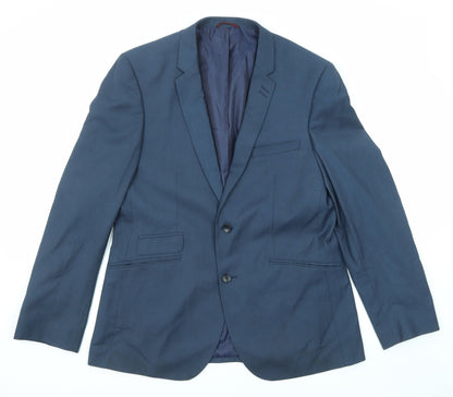Mens UK Size 42 Burton Regular Blue Suit Jacket