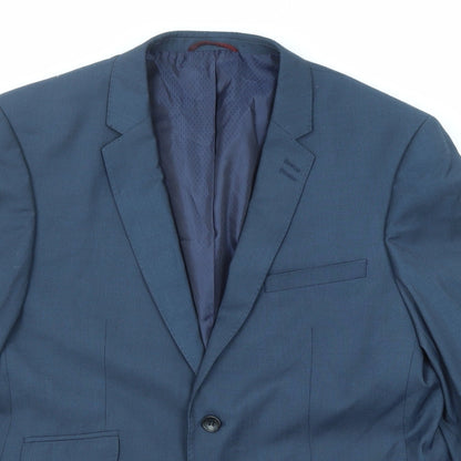 Mens UK Size 42 Burton Regular Blue Suit Jacket