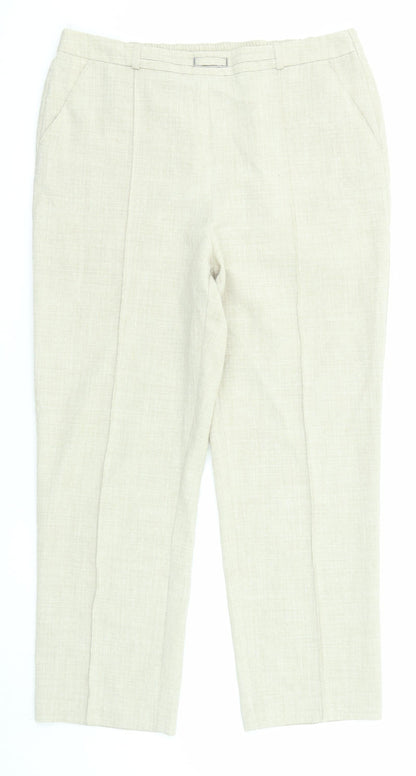 Womens UK Size 14 EWM Regular Fit  Beige Trousers