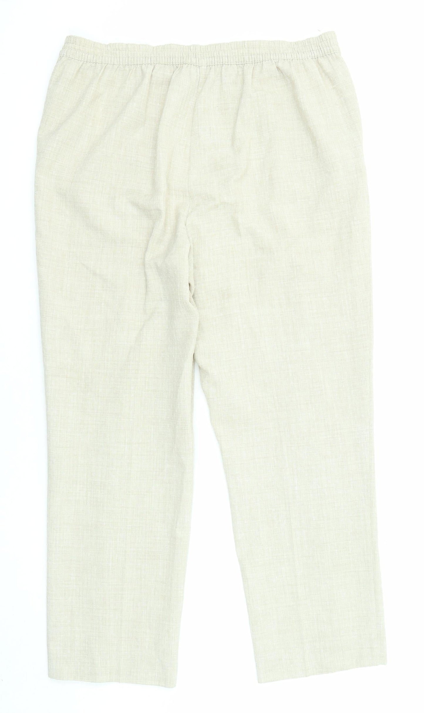 Womens UK Size 14 EWM Regular Fit  Beige Trousers