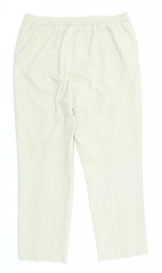 Womens UK Size 14 EWM Regular Fit  Beige Trousers