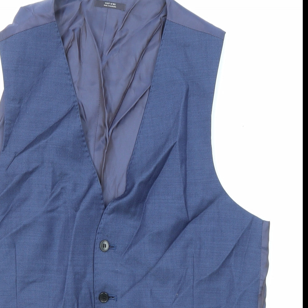 Mens UK Size 42 Marks and Spencer Regular Blue Suit Jacket