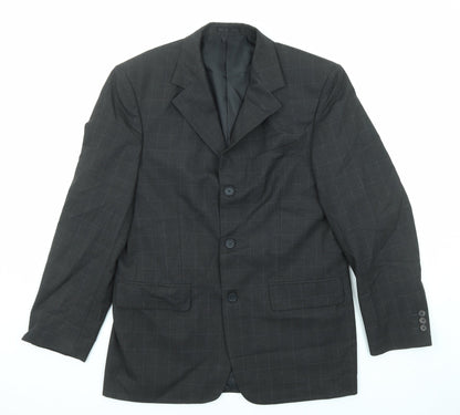 Mens UK Size 38 Zantos Regular Black Suit Jacket