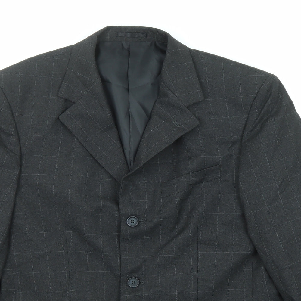 Mens UK Size 38 Zantos Regular Black Suit Jacket