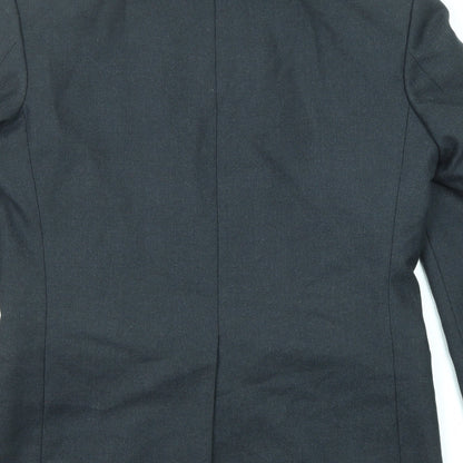 Hector Jones Mens Black Wool Jacket Suit Jacket Size 36 Regular