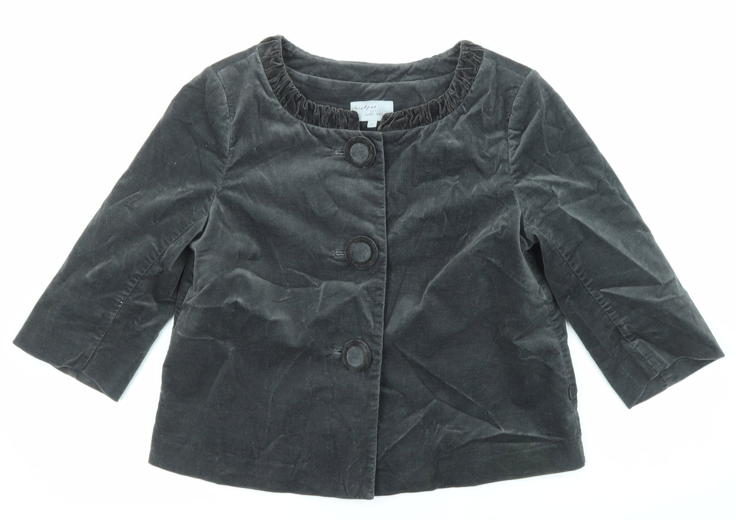 Vackpot Womens Grey Jacket Size 8 Button