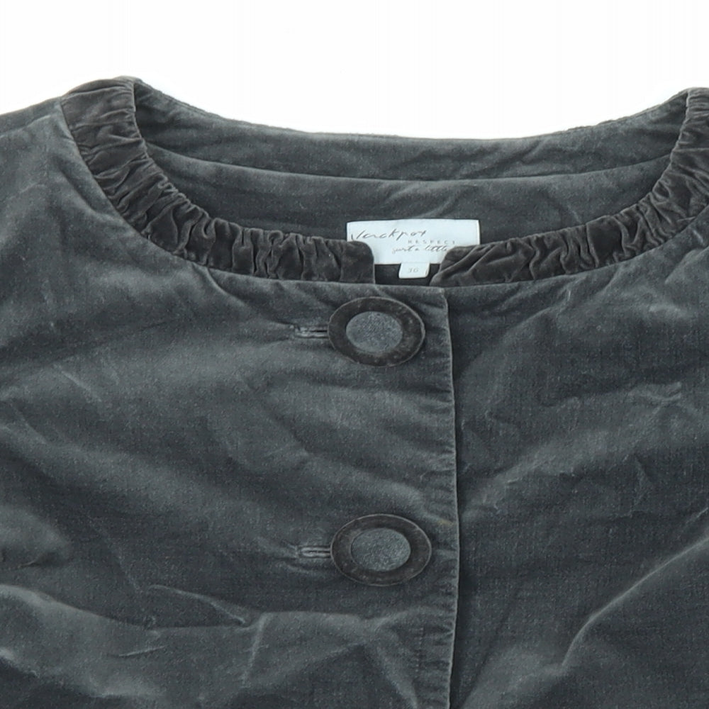 Vackpot Womens Grey Jacket Size 8 Button