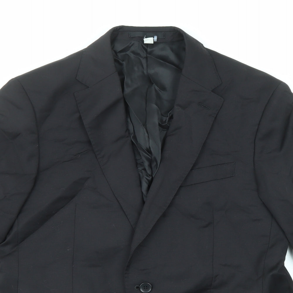 Mens UK Size 40 Marks and Spencer Regular Black Suit Jacket