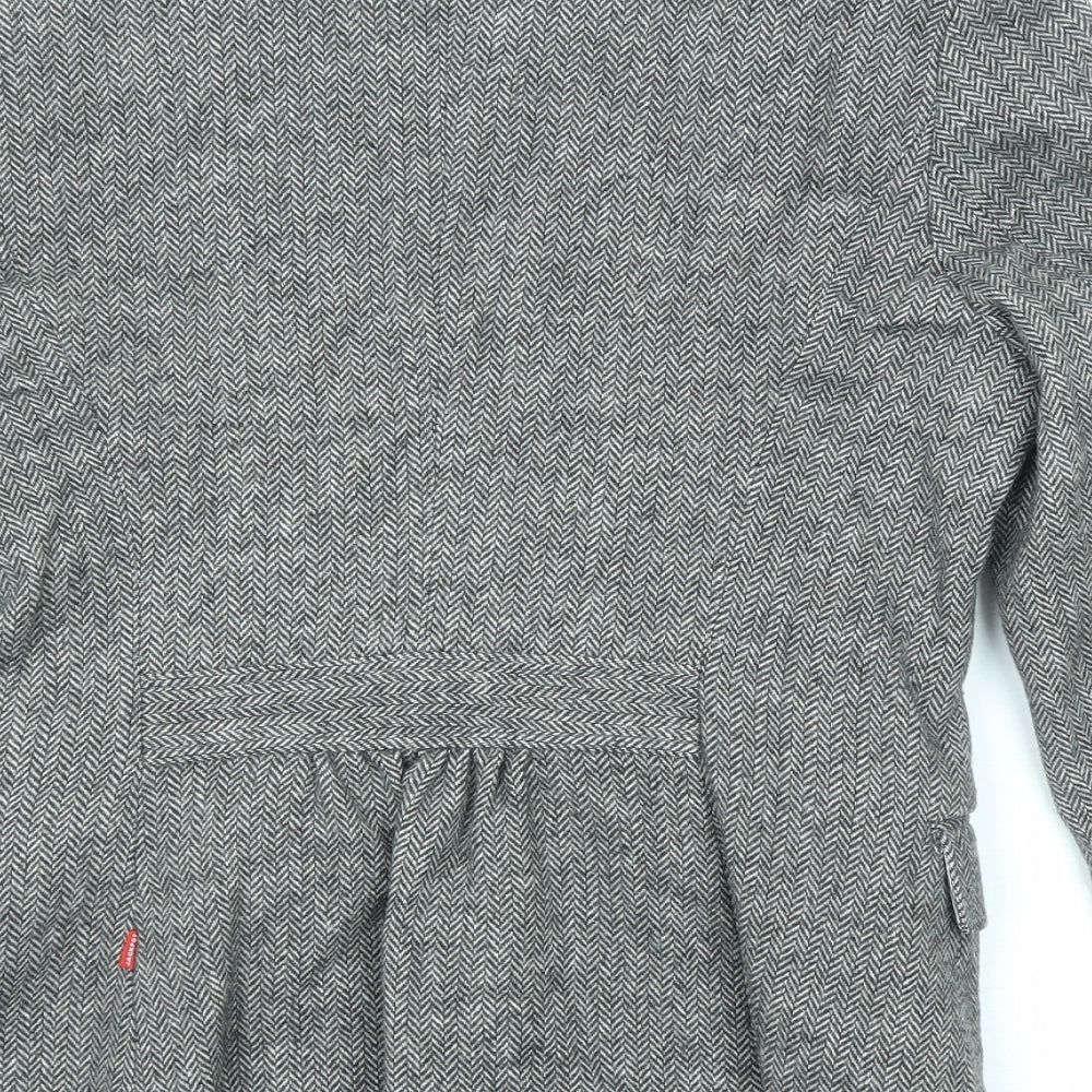Vackrox Womens Grey Wool Jacket Blazer Size 8