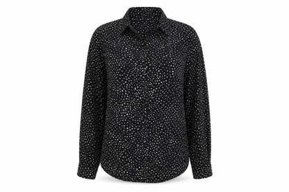 Womens UK Size S H&M Black Basic Button-Up