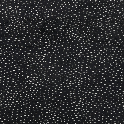 Womens UK Size S H&M Black Basic Button-Up