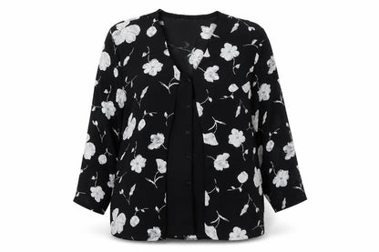 Womens UK Size 18 Bella Moda Black Basic Blouse