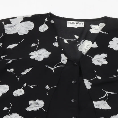 Womens UK Size 18 Bella Moda Black Basic Blouse