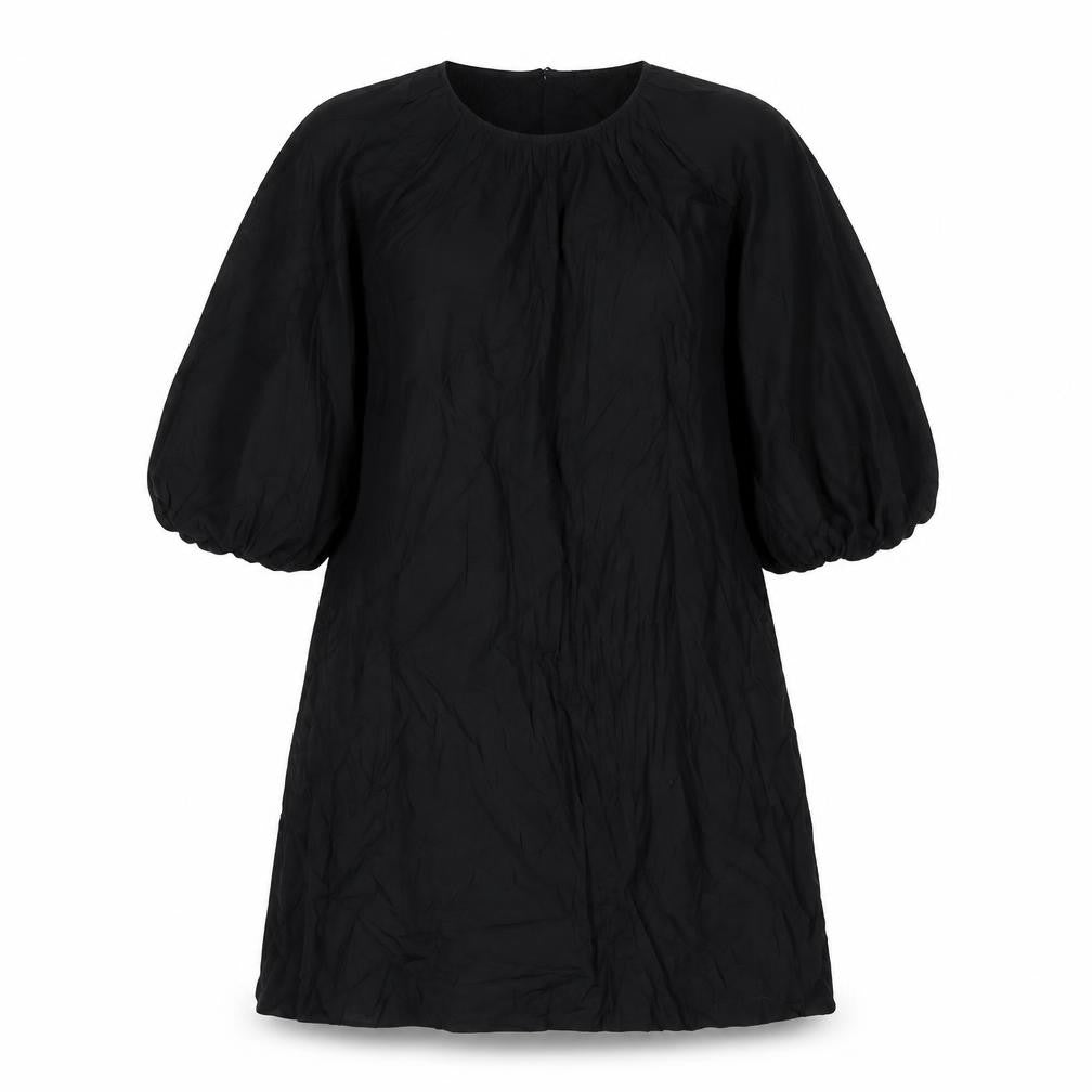 Marks and Spencer Womens Black Polyester A-Line Size 12 Round Neck Pullover