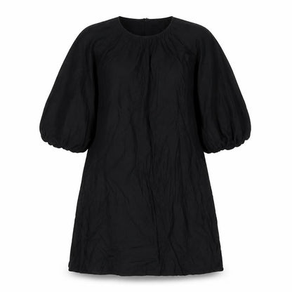 Marks and Spencer Womens Black Polyester A-Line Size 12 Round Neck Pullover