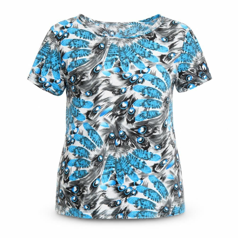 Womens UK Size 16 Alexara Blue Basic T-Shirt