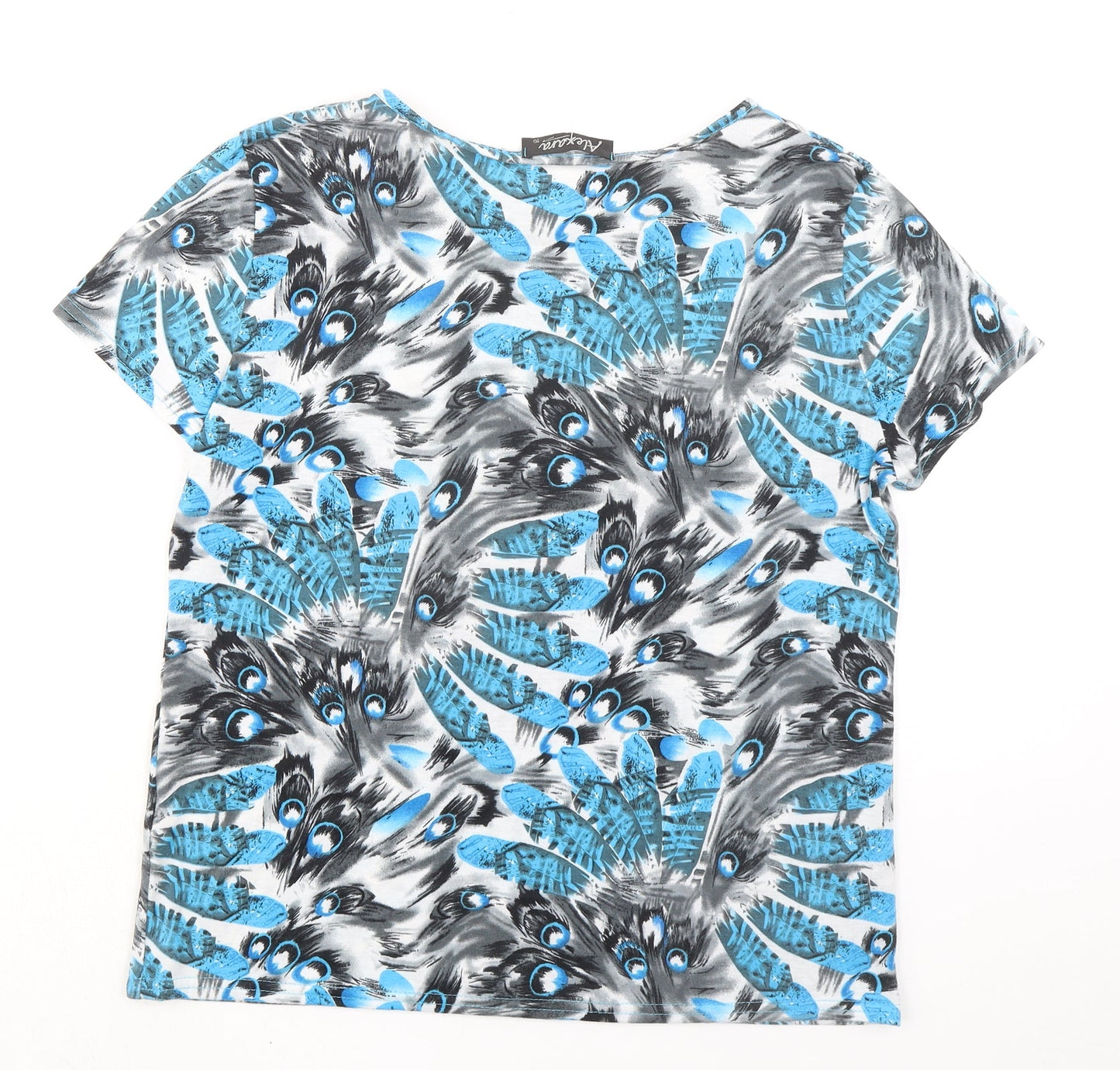 Womens UK Size 16 Alexara Blue Basic T-Shirt