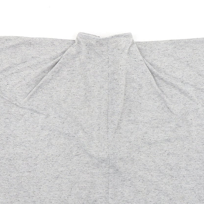 VouleyVous Womens Grey Cotton Tunic Blouse Size S Mock Neck