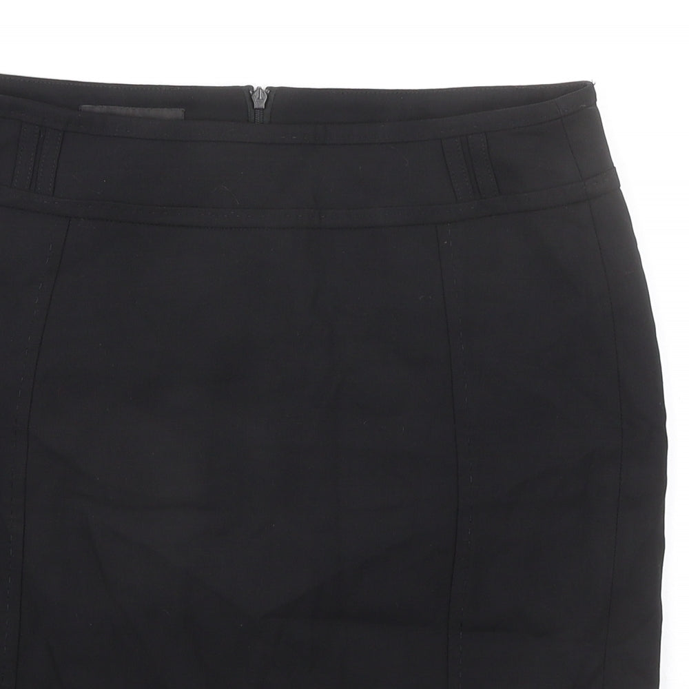 Claudia Strater Womens Black Wool Straight & Pencil Skirt Size 8 Zip